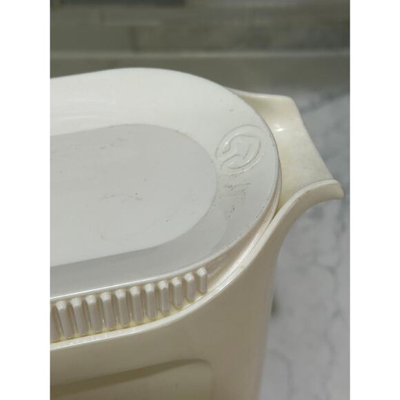 Vintage Rosti Mepal White Melamine Pitcher Beaker Utensil Holder 1L Denmark - Picture 2 of 7